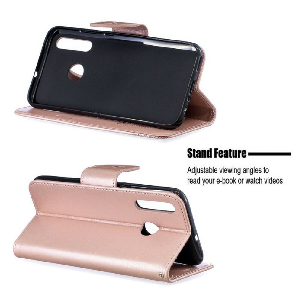 Folio-hoesje voor Huawei P Smart Plus 2019 Vlinders Tijdens De Vlucht Met Lanyard