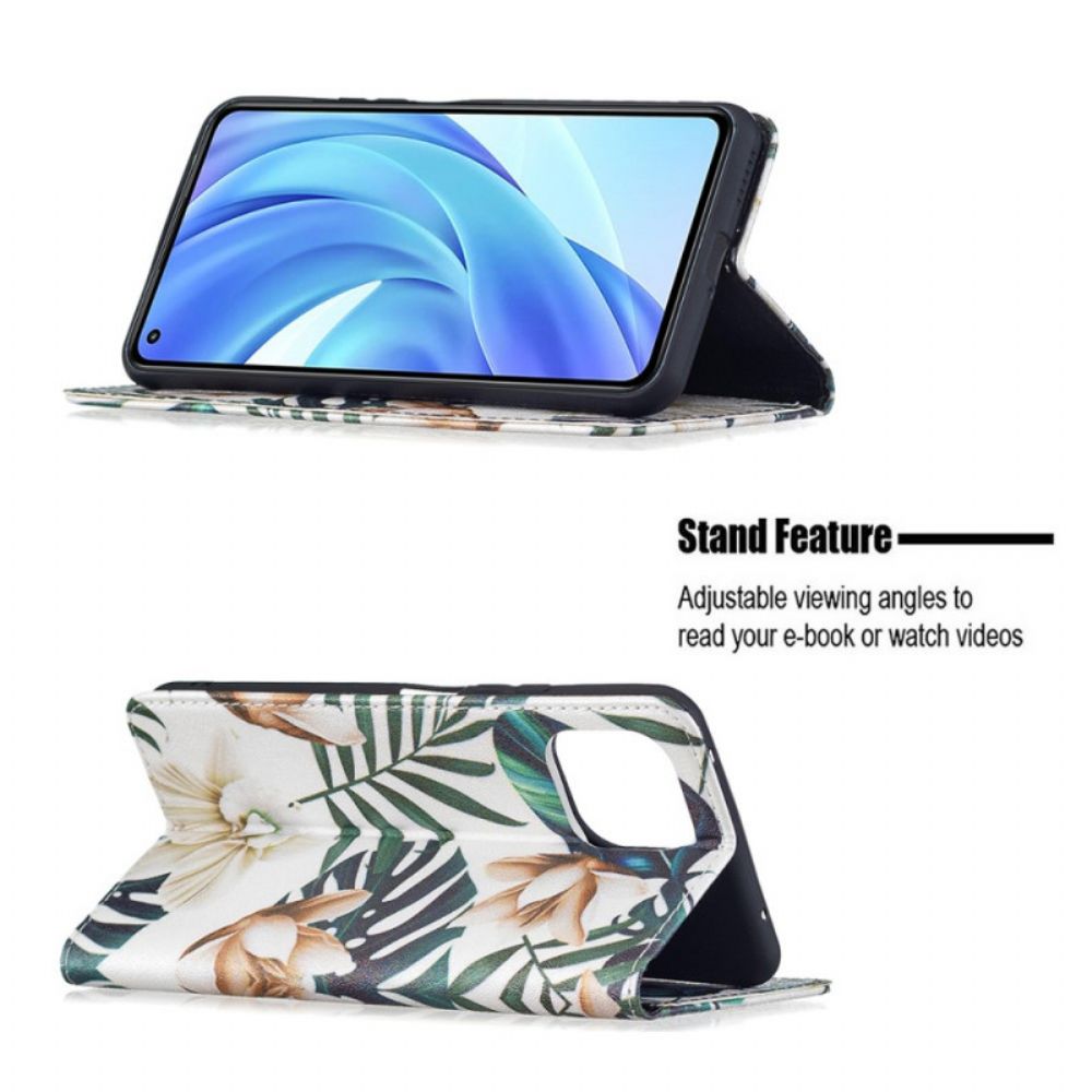 Bescherming Hoesje voor Xiaomi Mi 11 Lite 5G NE / Mi 11 Lite 4G / 5G Folio-hoesje Bladeren