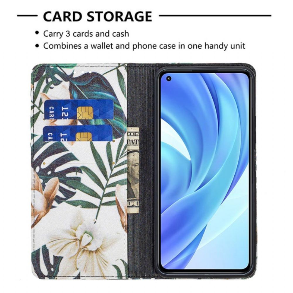 Bescherming Hoesje voor Xiaomi Mi 11 Lite 5G NE / Mi 11 Lite 4G / 5G Folio-hoesje Bladeren
