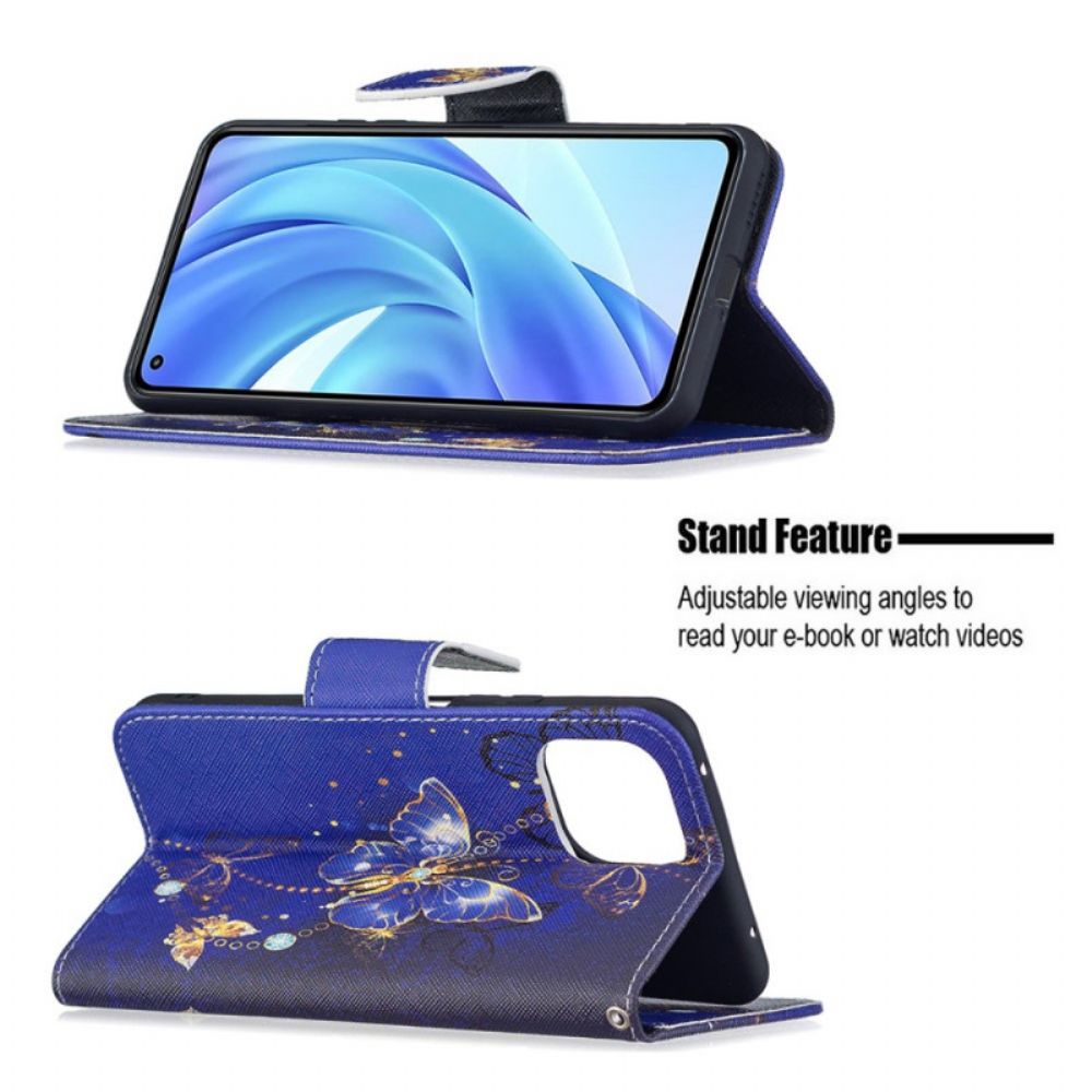 Flip Case voor Xiaomi Mi 11 Lite 5G NE / Mi 11 Lite 4G / 5G Prachtige Vlinders