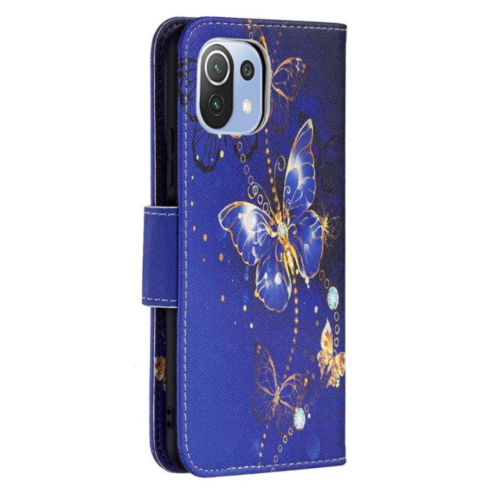 Flip Case voor Xiaomi Mi 11 Lite 5G NE / Mi 11 Lite 4G / 5G Prachtige Vlinders