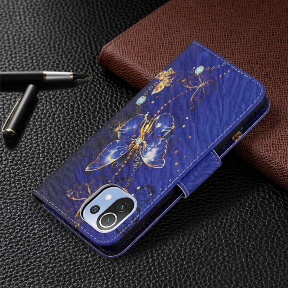 Flip Case voor Xiaomi Mi 11 Lite 5G NE / Mi 11 Lite 4G / 5G Prachtige Vlinders