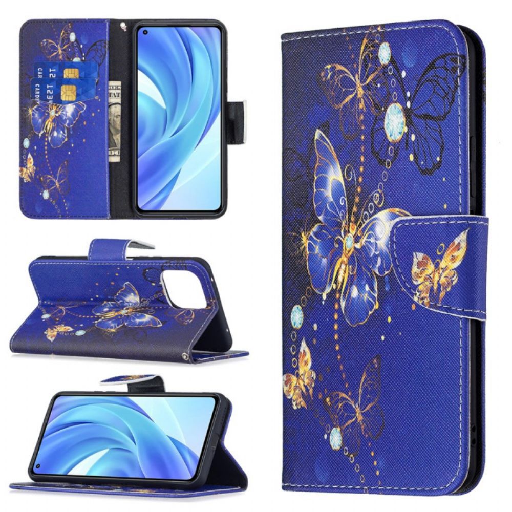 Flip Case voor Xiaomi Mi 11 Lite 5G NE / Mi 11 Lite 4G / 5G Prachtige Vlinders