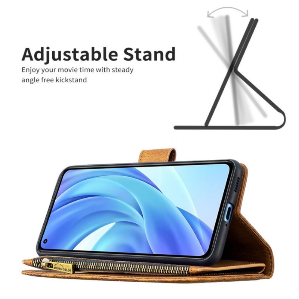 Folio-hoesje voor Xiaomi Mi 11 Lite 5G NE / Mi 11 Lite 4G / 5G Barokke Vlinderzak Met Rits