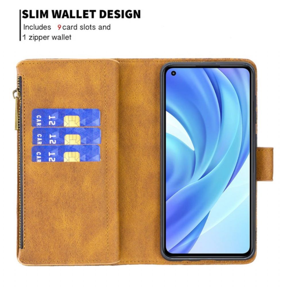 Folio-hoesje voor Xiaomi Mi 11 Lite 5G NE / Mi 11 Lite 4G / 5G Barokke Vlinderzak Met Rits