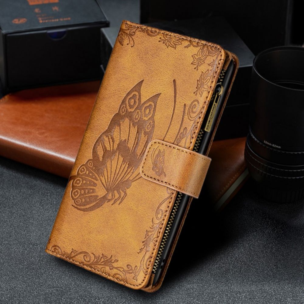 Folio-hoesje voor Xiaomi Mi 11 Lite 5G NE / Mi 11 Lite 4G / 5G Barokke Vlinderzak Met Rits