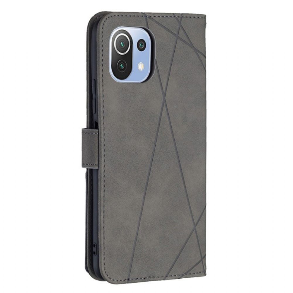 Folio-hoesje voor Xiaomi Mi 11 Lite 5G NE / Mi 11 Lite 4G / 5G Driehoek Binfen Kleur