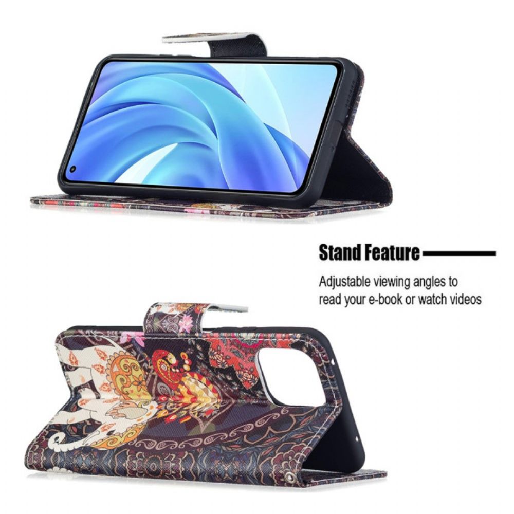 Folio-hoesje voor Xiaomi Mi 11 Lite 5G NE / Mi 11 Lite 4G / 5G Indiase Olifanten