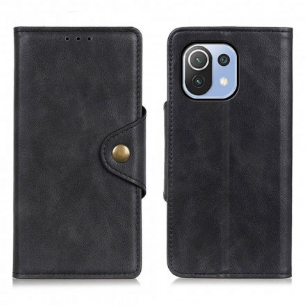 Folio-hoesje voor Xiaomi Mi 11 Lite 5G NE / Mi 11 Lite 4G / 5G Knoop Van Kunstleer