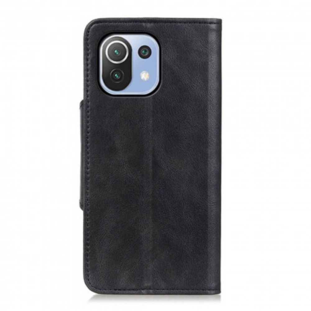 Folio-hoesje voor Xiaomi Mi 11 Lite 5G NE / Mi 11 Lite 4G / 5G Knoop Van Kunstleer