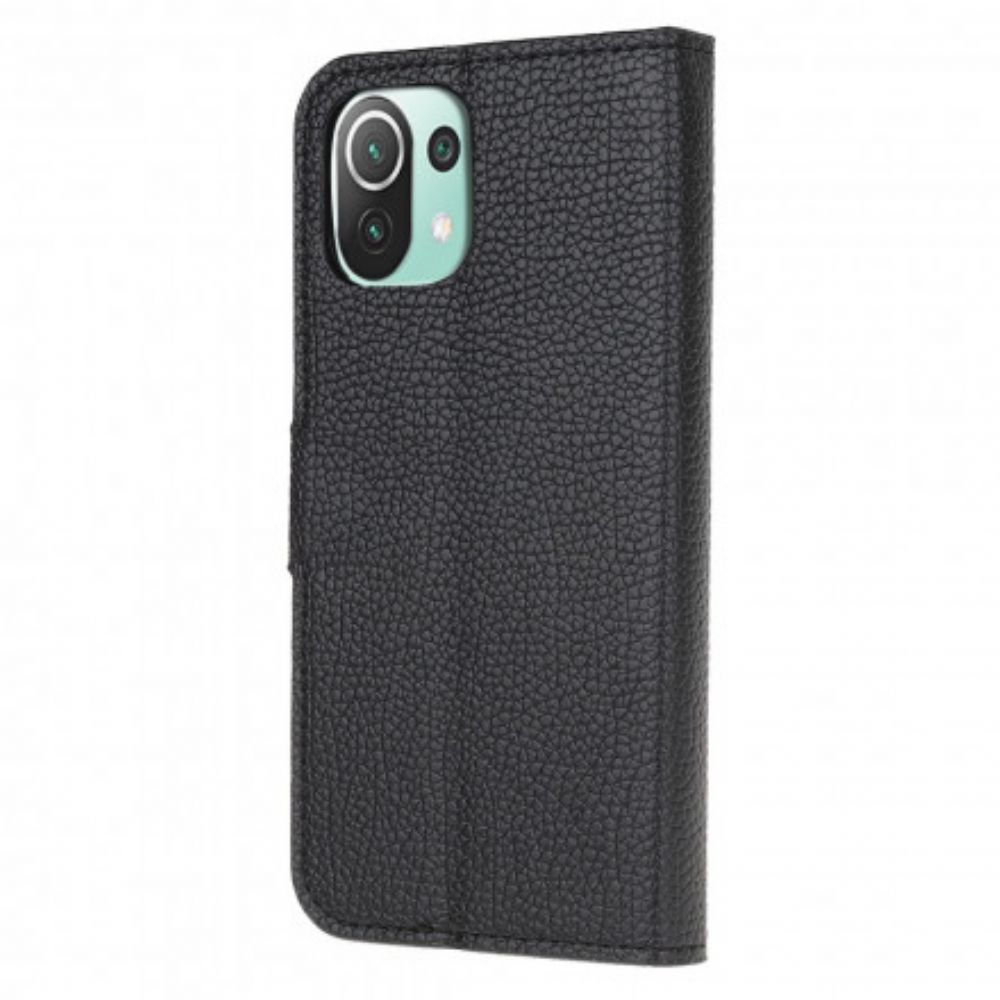 Folio-hoesje voor Xiaomi Mi 11 Lite 5G NE / Mi 11 Lite 4G / 5G Lychee Graan