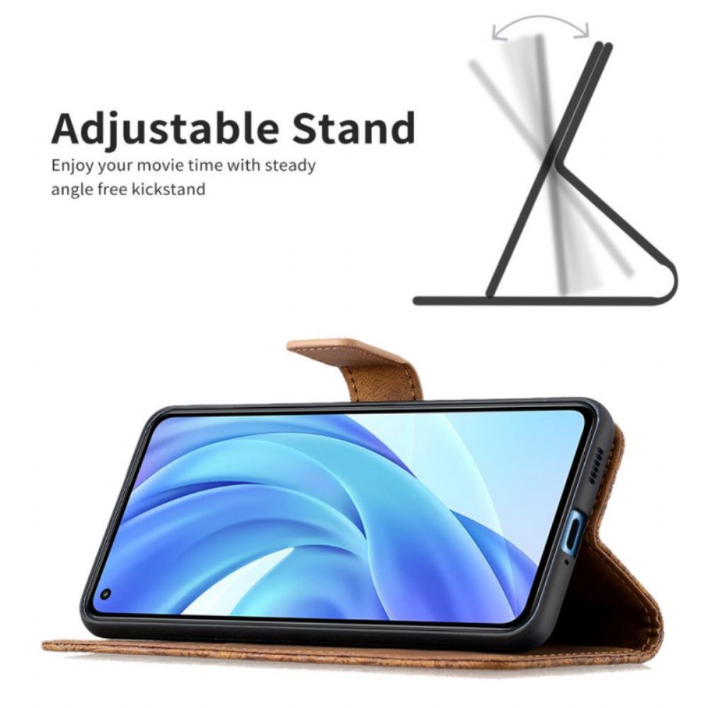 Folio-hoesje voor Xiaomi Mi 11 Lite 5G NE / Mi 11 Lite 4G / 5G Met Ketting Barokke Band Vlinder