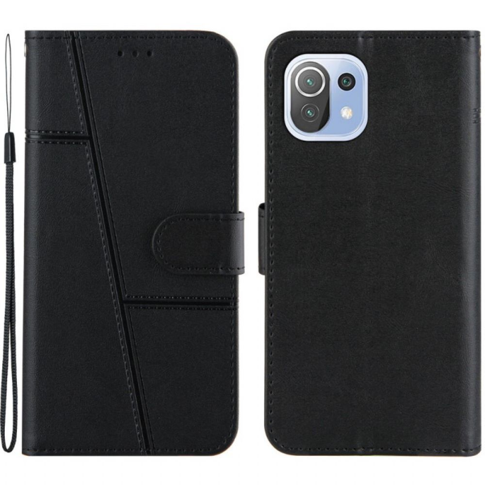 Folio-hoesje voor Xiaomi Mi 11 Lite 5G NE / Mi 11 Lite 4G / 5G Met Ketting Geo Naar Lanyard