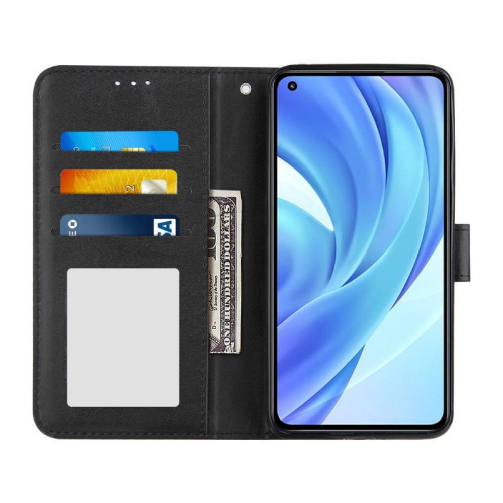 Folio-hoesje voor Xiaomi Mi 11 Lite 5G NE / Mi 11 Lite 4G / 5G Met Ketting Geo Naar Lanyard