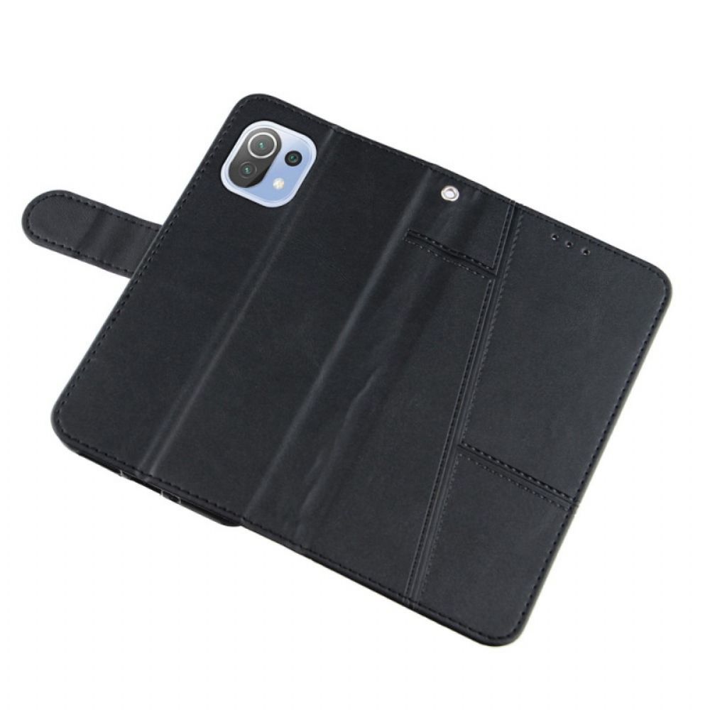 Folio-hoesje voor Xiaomi Mi 11 Lite 5G NE / Mi 11 Lite 4G / 5G Met Ketting Geo Naar Lanyard