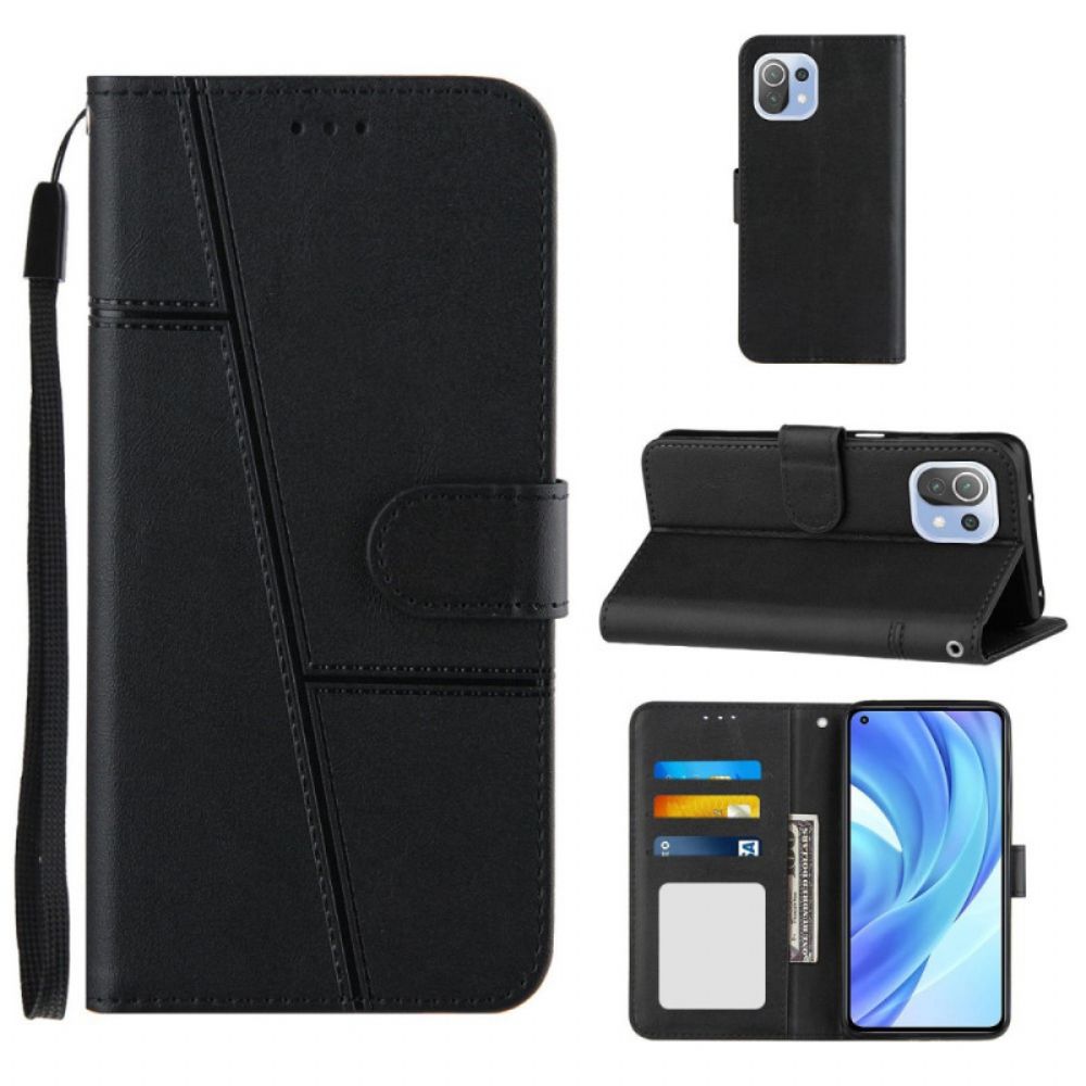 Folio-hoesje voor Xiaomi Mi 11 Lite 5G NE / Mi 11 Lite 4G / 5G Met Ketting Geo Naar Lanyard