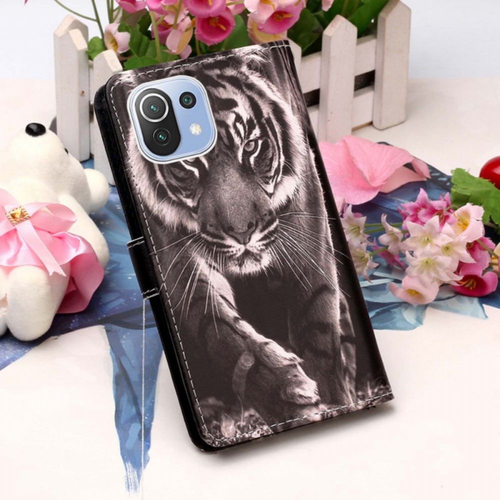 Folio-hoesje voor Xiaomi Mi 11 Lite 5G NE / Mi 11 Lite 4G / 5G Nachttijger