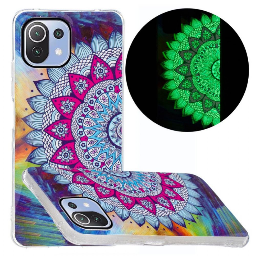 Hoesje voor Xiaomi Mi 11 Lite 5G NE / Mi 11 Lite 4G / 5G Fluorescerende Kleurrijke Mandala