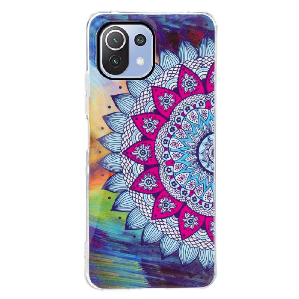 Hoesje voor Xiaomi Mi 11 Lite 5G NE / Mi 11 Lite 4G / 5G Fluorescerende Kleurrijke Mandala