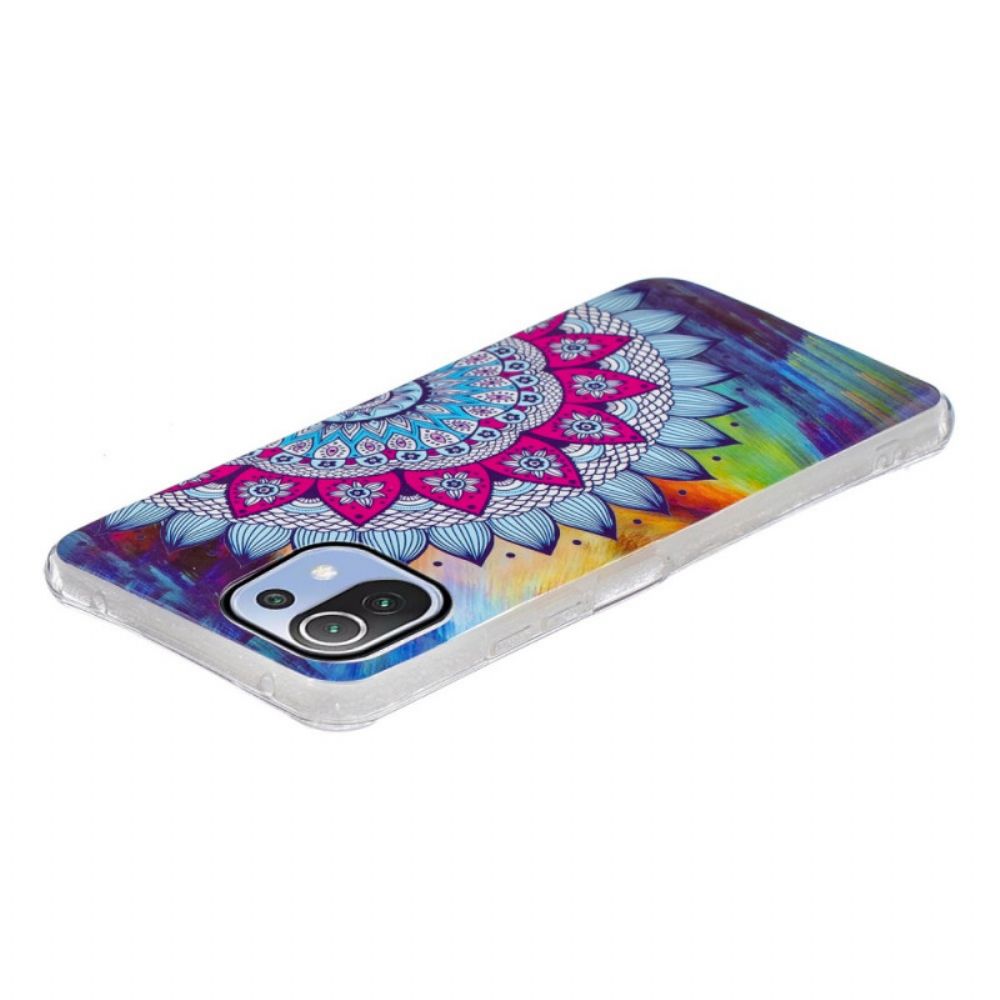 Hoesje voor Xiaomi Mi 11 Lite 5G NE / Mi 11 Lite 4G / 5G Fluorescerende Kleurrijke Mandala