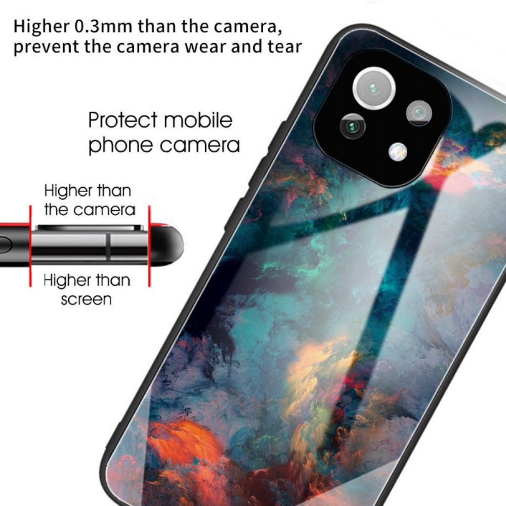 Hoesje voor Xiaomi Mi 11 Lite 5G NE / Mi 11 Lite 4G / 5G Hemel Gehard Glas