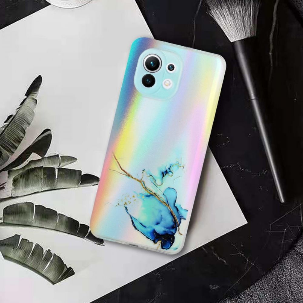 Hoesje voor Xiaomi Mi 11 Lite 5G NE / Mi 11 Lite 4G / 5G Marmer Met Lasereffect