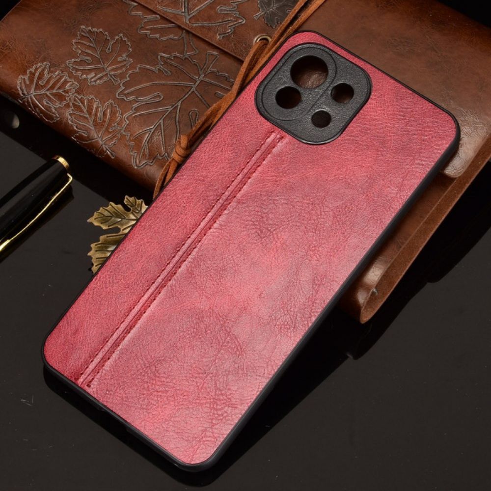 Hoesje voor Xiaomi Mi 11 Lite 5G NE / Mi 11 Lite 4G / 5G Naad Leereffect
