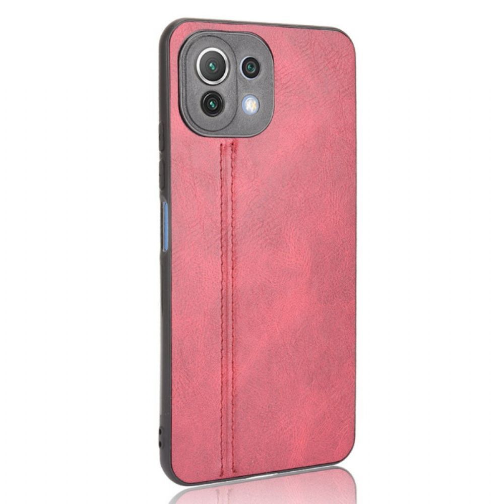 Hoesje voor Xiaomi Mi 11 Lite 5G NE / Mi 11 Lite 4G / 5G Naad Leereffect
