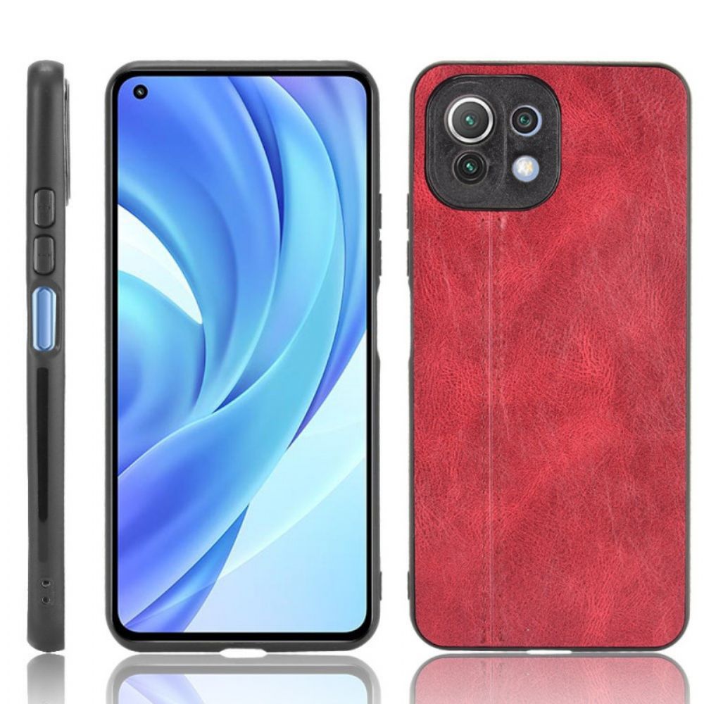 Hoesje voor Xiaomi Mi 11 Lite 5G NE / Mi 11 Lite 4G / 5G Naad Leereffect