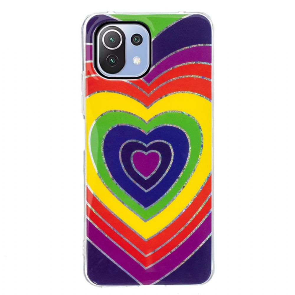 Hoesje voor Xiaomi Mi 11 Lite 5G NE / Mi 11 Lite 4G / 5G Psychedelisch Hart