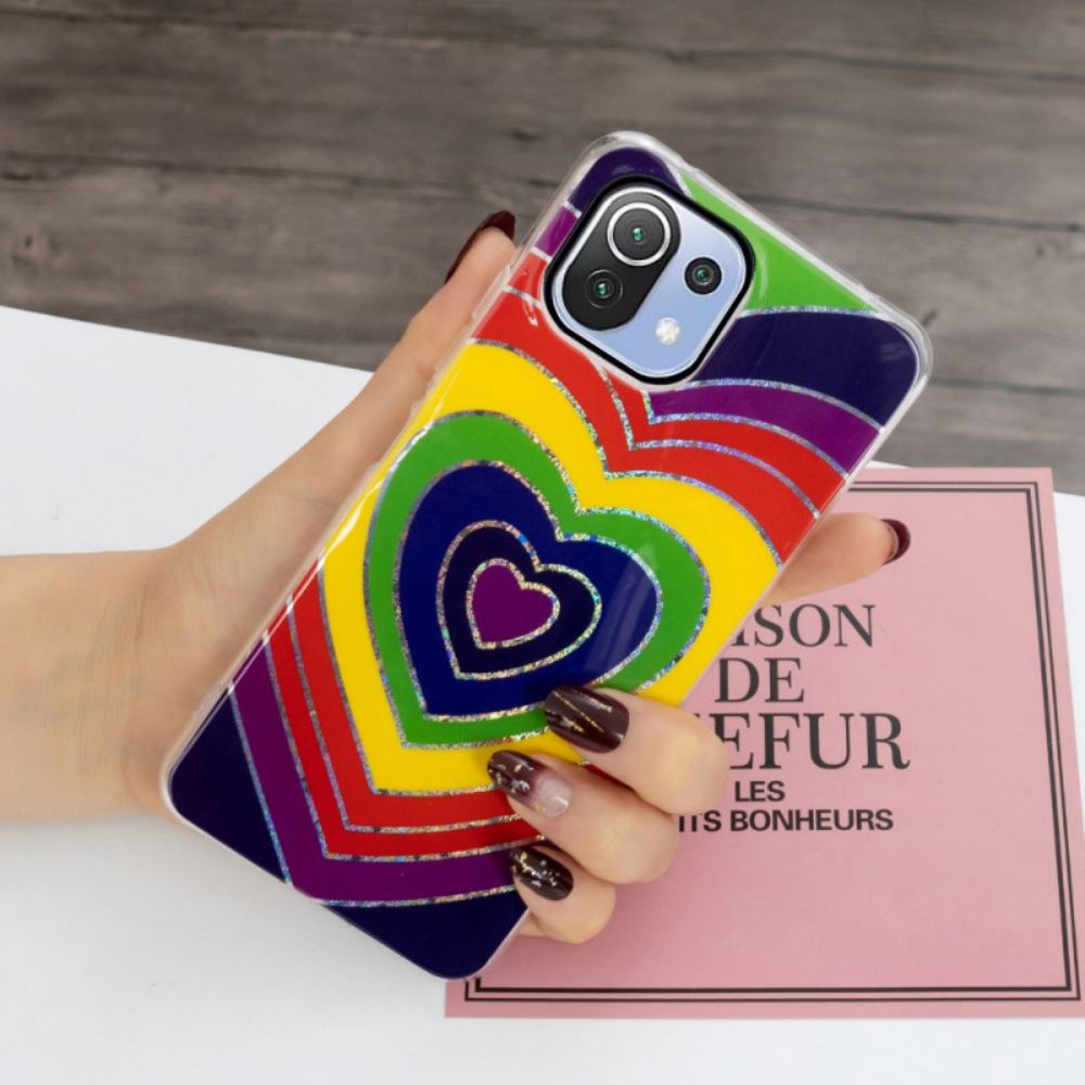 Hoesje voor Xiaomi Mi 11 Lite 5G NE / Mi 11 Lite 4G / 5G Psychedelisch Hart