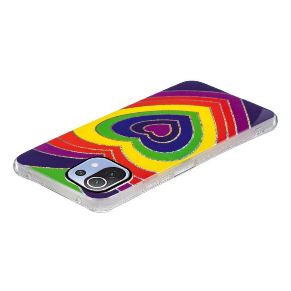 Hoesje voor Xiaomi Mi 11 Lite 5G NE / Mi 11 Lite 4G / 5G Psychedelisch Hart