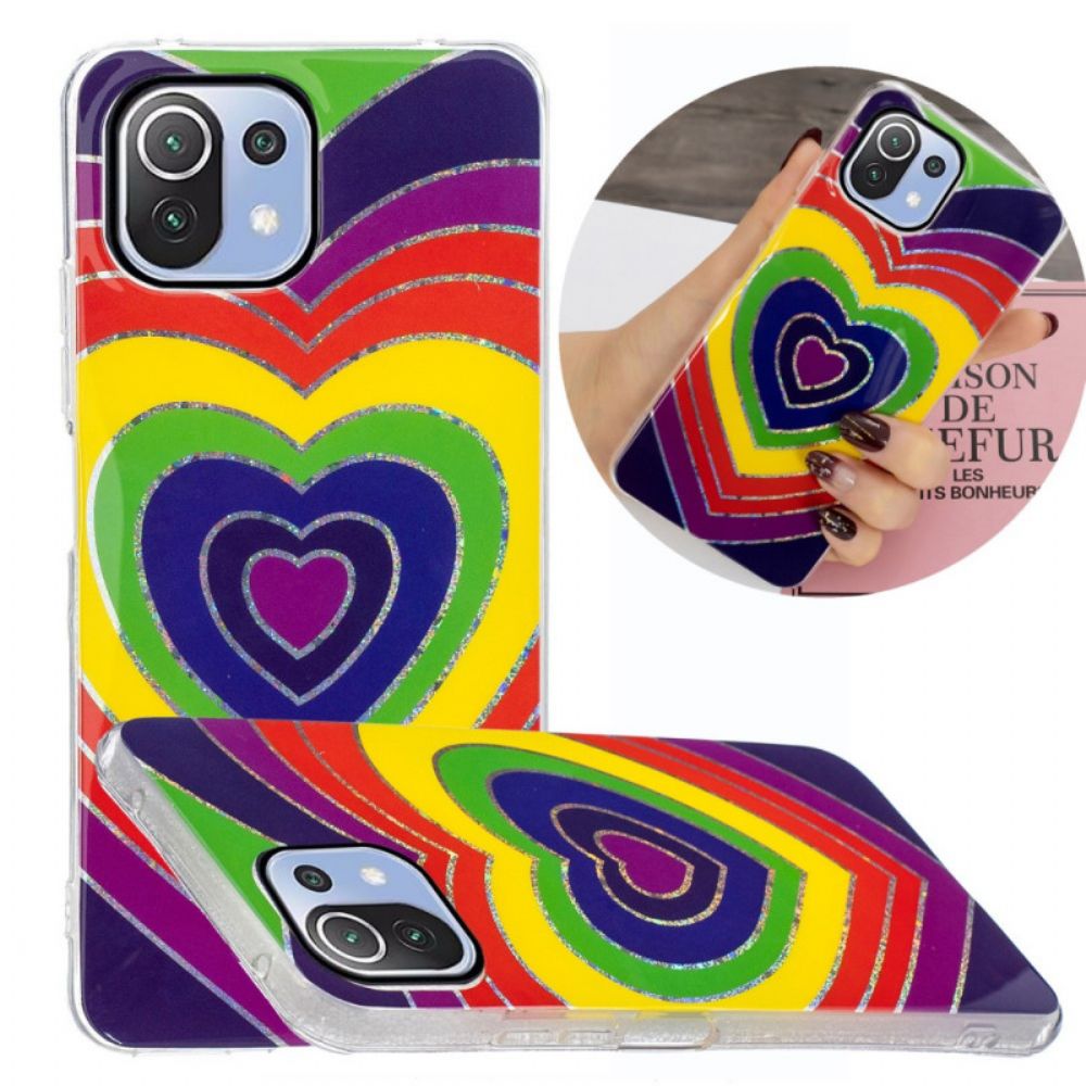 Hoesje voor Xiaomi Mi 11 Lite 5G NE / Mi 11 Lite 4G / 5G Psychedelisch Hart