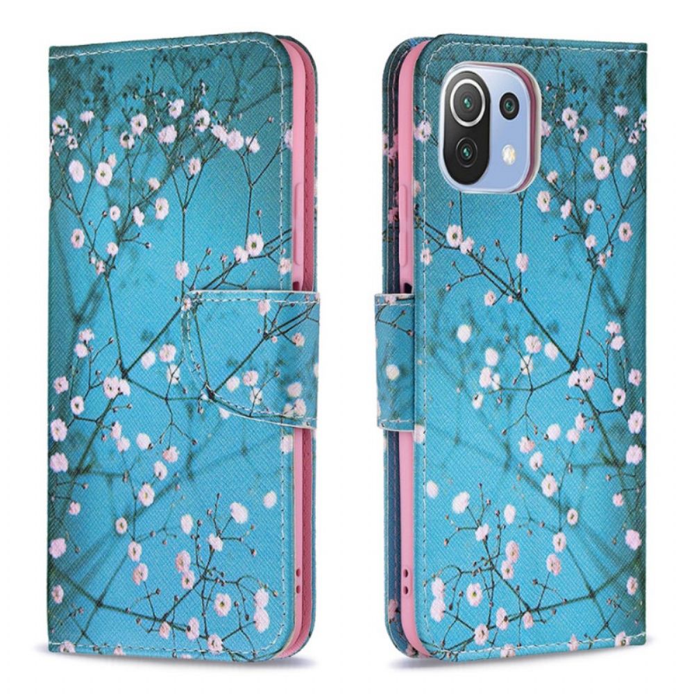 Leren Hoesje voor Xiaomi Mi 11 Lite 5G NE / Mi 11 Lite 4G / 5G Bloeiende Boom