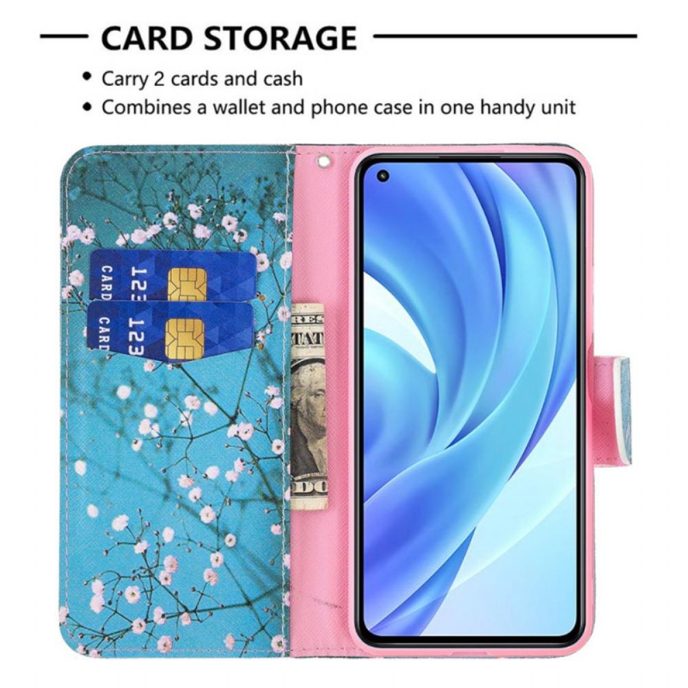 Leren Hoesje voor Xiaomi Mi 11 Lite 5G NE / Mi 11 Lite 4G / 5G Bloeiende Boom
