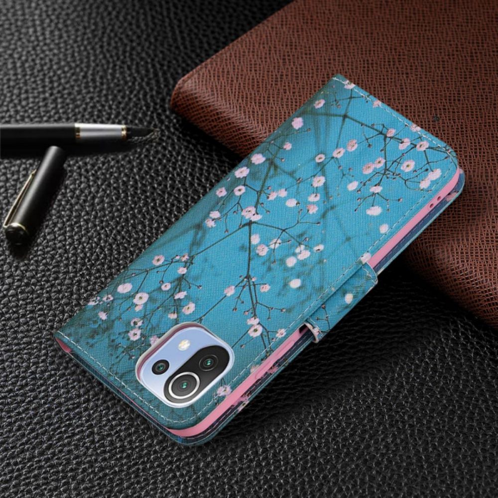Leren Hoesje voor Xiaomi Mi 11 Lite 5G NE / Mi 11 Lite 4G / 5G Bloeiende Boom