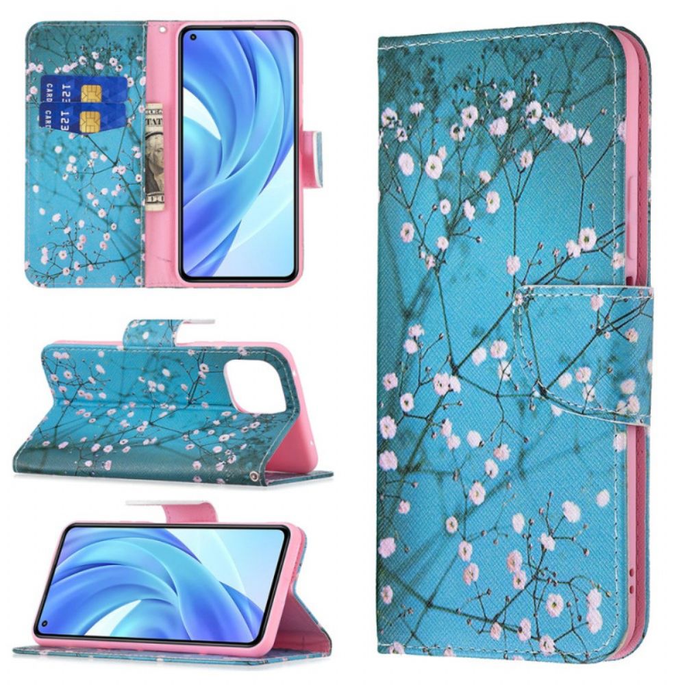 Leren Hoesje voor Xiaomi Mi 11 Lite 5G NE / Mi 11 Lite 4G / 5G Bloeiende Boom