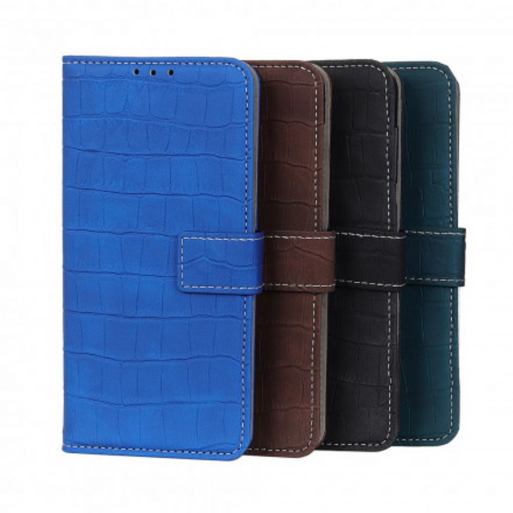 Leren Hoesje voor Xiaomi Mi 11 Lite 5G NE / Mi 11 Lite 4G / 5G Folio-hoesje Krokodil Textuur