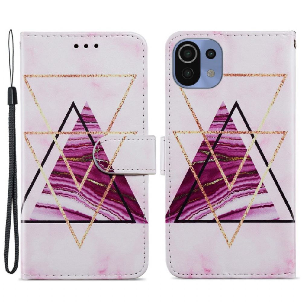 Leren Hoesje voor Xiaomi Mi 11 Lite 5G NE / Mi 11 Lite 4G / 5G Intens Marmer