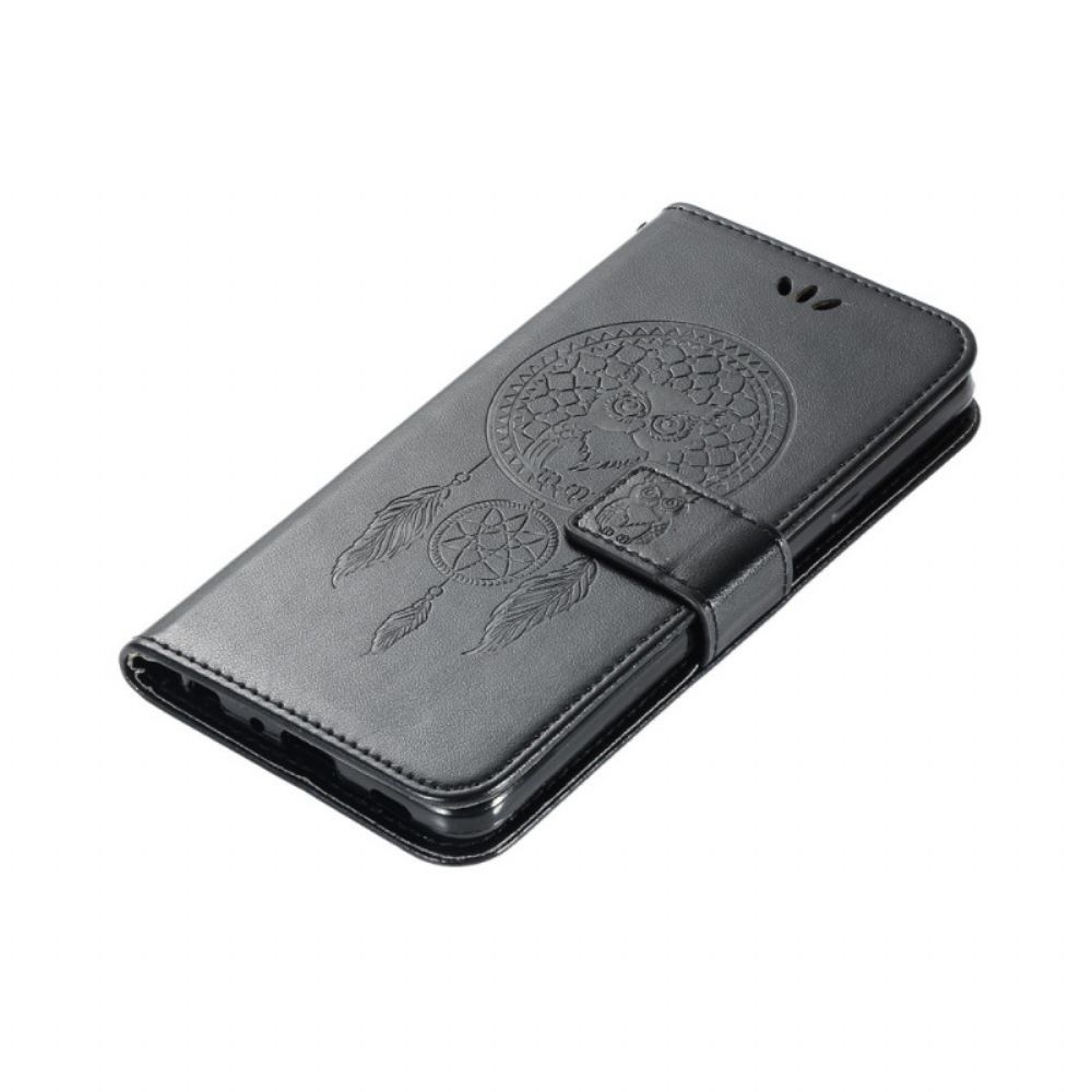 Leren Hoesje voor Xiaomi Mi 11 Lite 5G NE / Mi 11 Lite 4G / 5G Lederen Effect Dromenvanger Uil