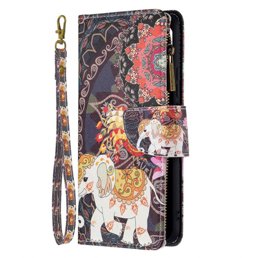 Leren Hoesje voor Xiaomi Mi 11 Lite 5G NE / Mi 11 Lite 4G / 5G Olifantenzak Met Rits