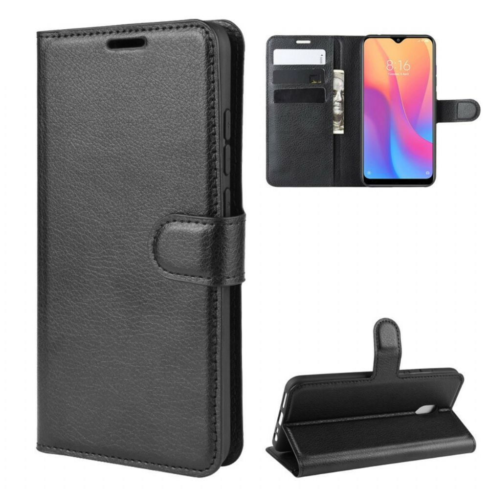 Flip Case voor Xiaomi Redmi 8A Klassiek Kunstleer
