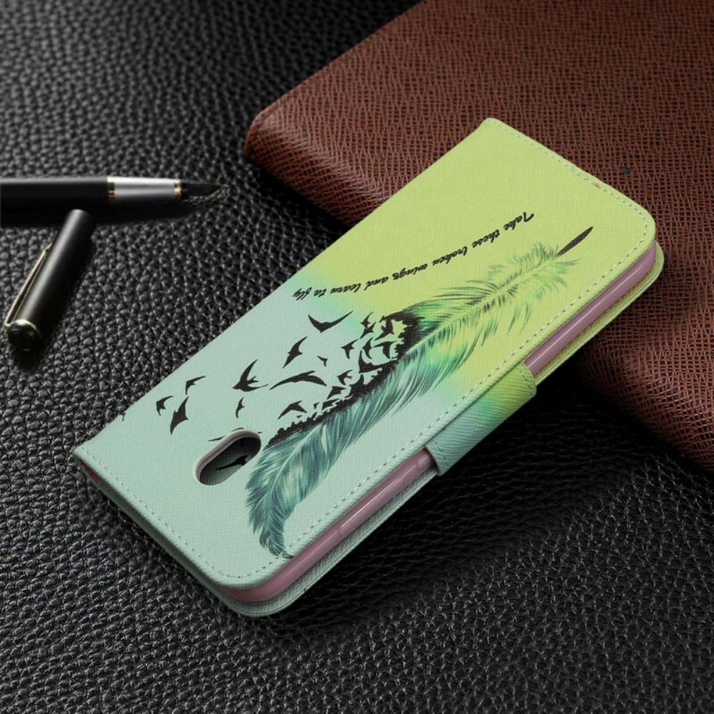 Folio-hoesje voor Xiaomi Redmi 8A Leren Vliegen