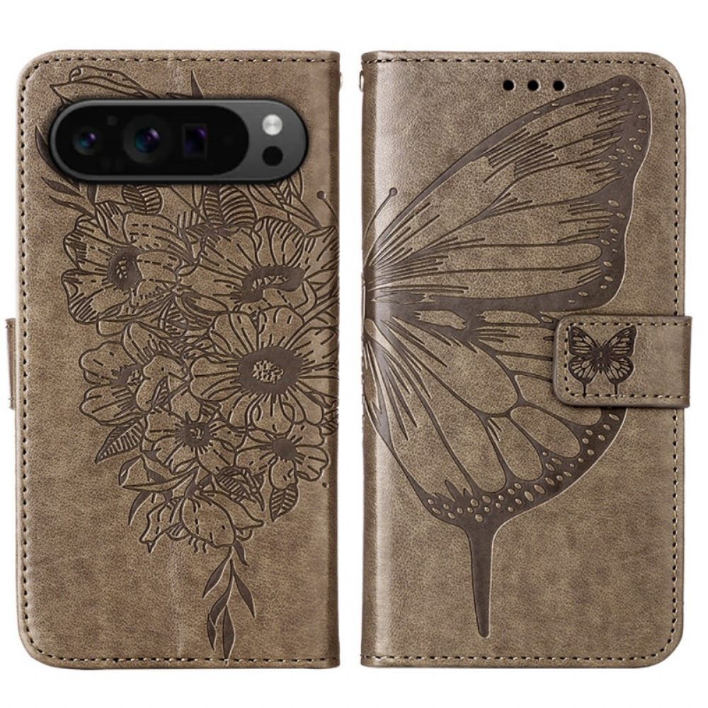 Leren Hoesje Google Pixel 9 Pro Xl Grafisch Vlinderkoord