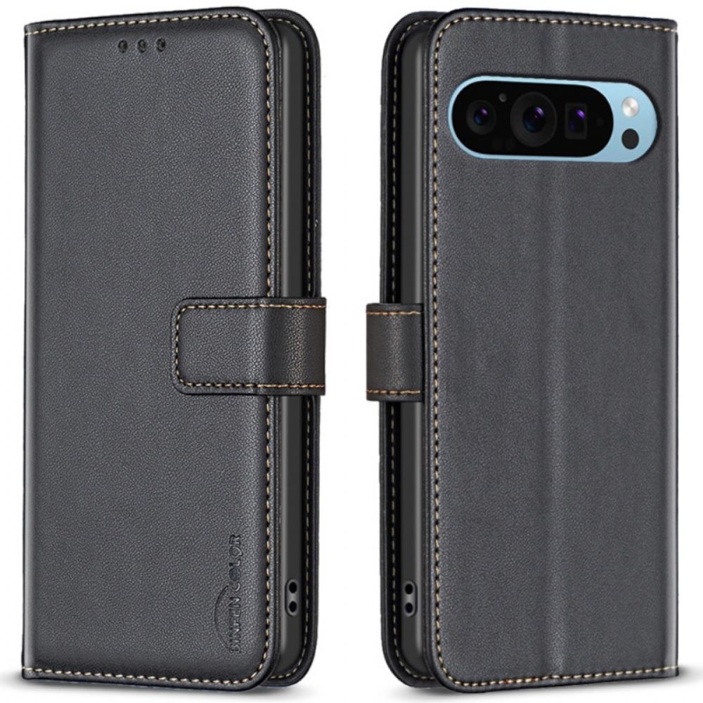 Leren Hoesje Voor Google Pixel 9 Pro Xl Klassieke Binfen Kleur