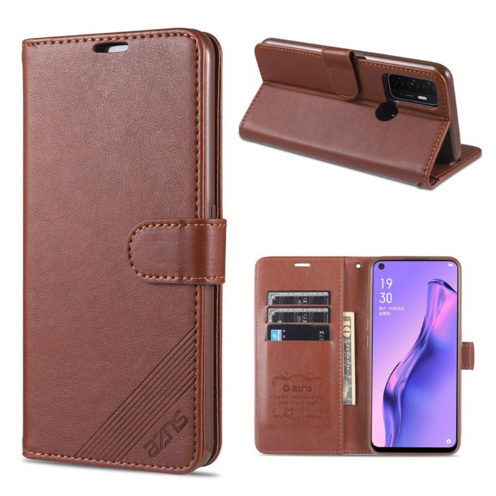 Folio-hoesje voor Oppo A53 / A53s Azns Kunstleer