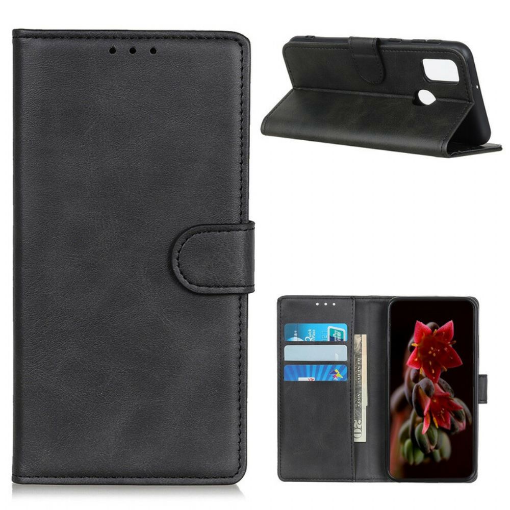 Leren Hoesje voor Oppo A53 / A53s Retro Mat Leereffect