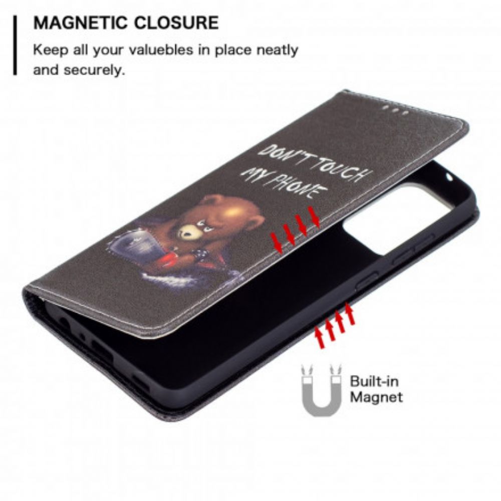 Bescherming Hoesje voor Samsung Galaxy A72 4G / 5G Folio-hoesje Gevaarlijke Beer