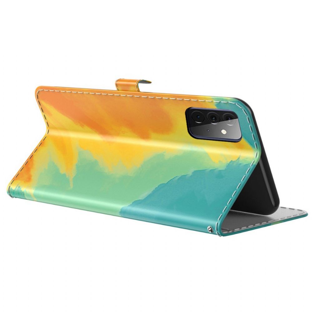 Folio-hoesje voor Samsung Galaxy A72 4G / 5G Aquarel