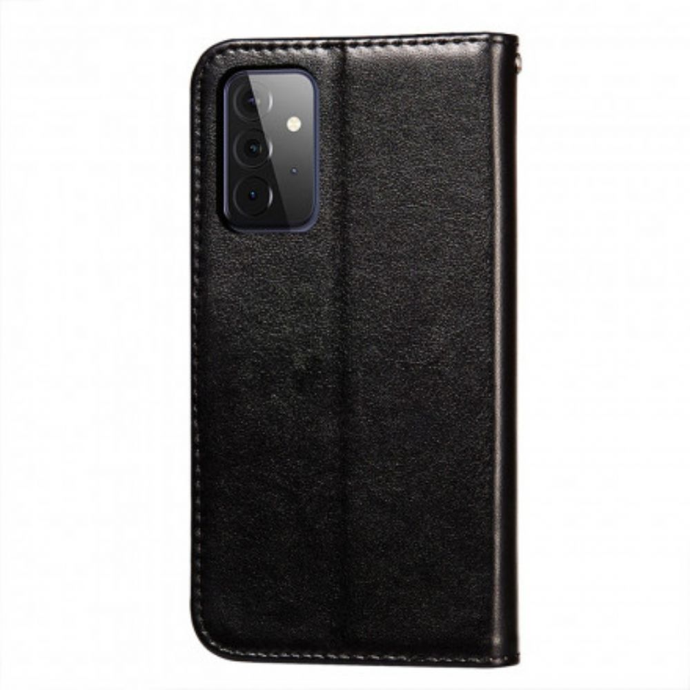 Folio-hoesje voor Samsung Galaxy A72 4G / 5G Omkeerbare Sluiting In Leerstijl